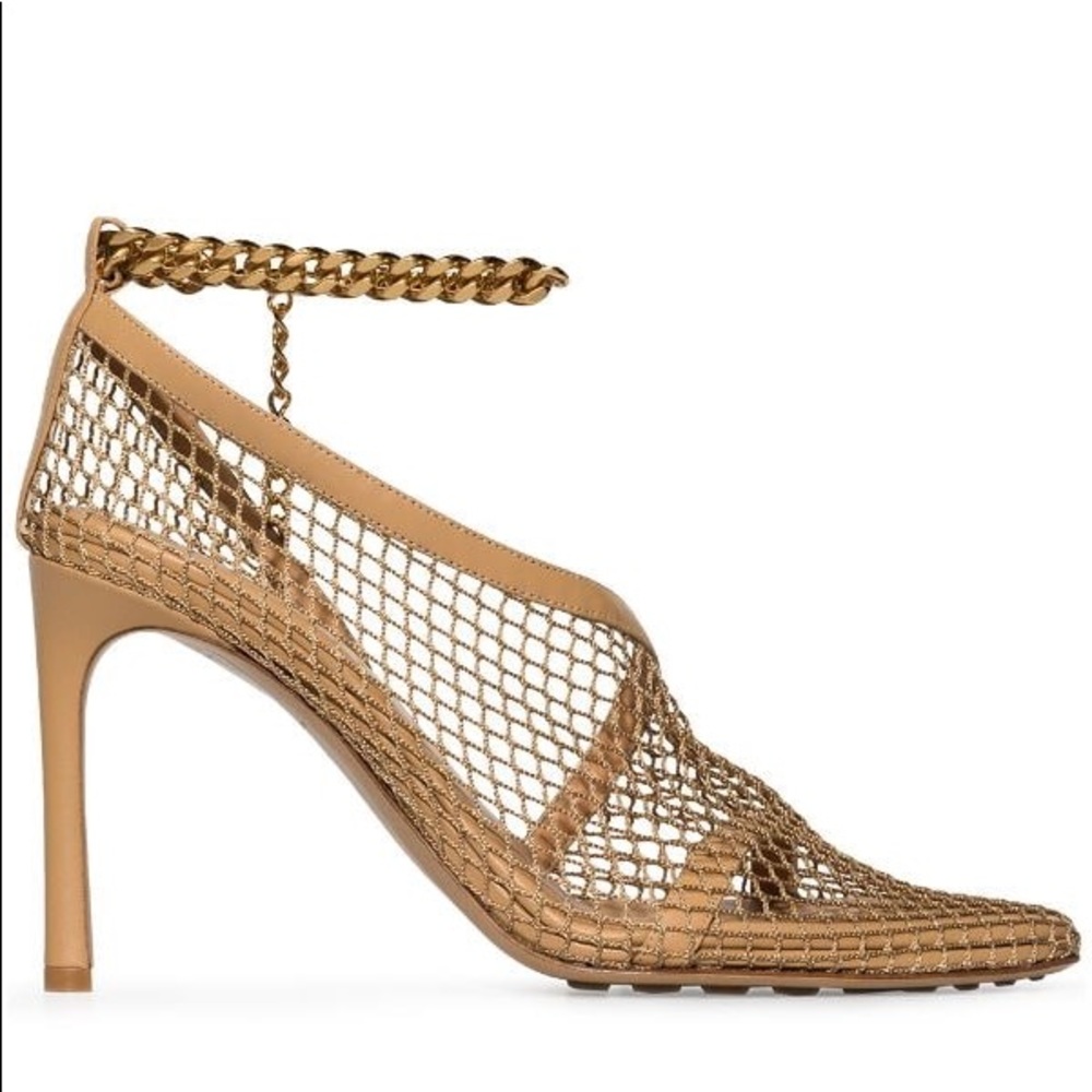 Bottega Veneta mesh chain heel